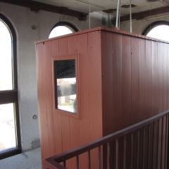 Restored housing for the mechanicals for the clocktower bell