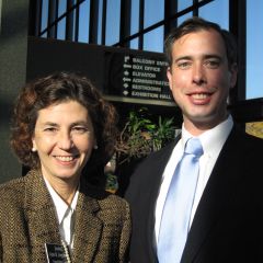 Appellate Justice Ann B. Jorgensen with new admittee Ben Weaver of McHenry