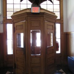 The courthouse entrance - no metal detector.