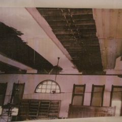 Photo showing damage from roof collapse