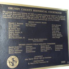Historic marker outside courtroom