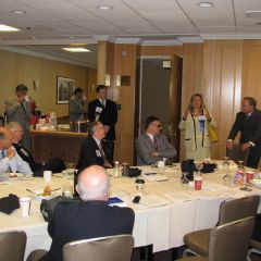The Illinois delegation listens to a motion