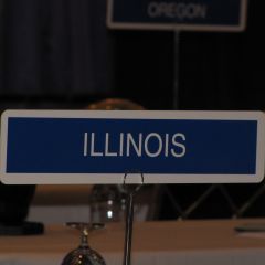 The Illinois delegation had a prominent spot front and center 