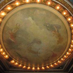 Ceiling art in the Illinois Supreme Court courtroom