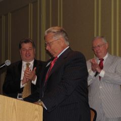 Outgoing ISBA President Jack Carey is recognized for his service