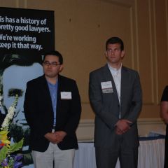 ISBA Lincoln Award Legal Writing Contest winners Isaac Colunga, George Schoenbeck, Kerry Bryson