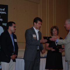 President-elect John O'Brien presents the Lincoln Award