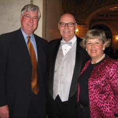 George Mahoney, Hon. James Holderman, ISBA Board of Governors member Paula Holderman