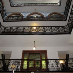 Ornate railings of interior dome