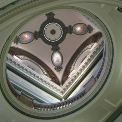 Looking up at the courthouse dome