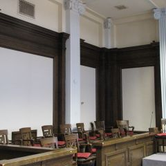 Jury box in Courtroom 300