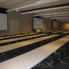 This is the 165-seat training and video conferencing room.