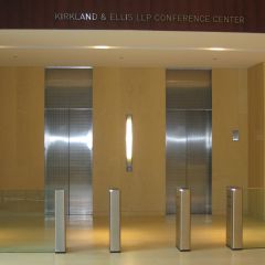 Elevator entrance for guests on the first floor.