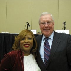 Women's Bar Association President Patrice Ball-Reed with President O'Brien