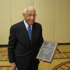 Judge Leighton with his award