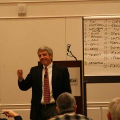 Paul Mellor teaches the crowd how to build a better memory during Friday's Plenary Session.