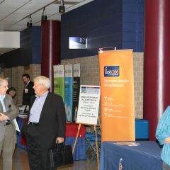Vendors line the hallway at Springfield's Prairie Capital Convention Center at ISBA's 5th Annual Solo & Small Firm Conference.