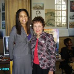 New admitee Nicole Nelson with Justice Garman