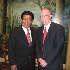 Cook County Circuit Judge Jesse Reyes and ISBA 3rd Vice President John Thies