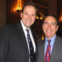 ISBA Board of Governors member Mark Wojcik and Judge Tom Chiola, the first openly gay person to be elected to any office in the state of Illinois.
