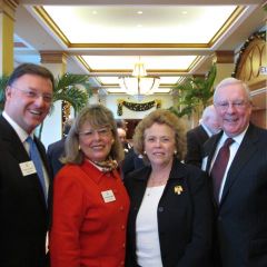 ISBA President-Elect John Locallo, ISBA 3rd Vice President Paula Holderman, ISBA Past President Irene Bahr and ISBA Immediate Past President John O'Brien