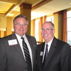 Illinois Supreme Court Justice Lloyd Karmeier and ISBA 2nd Vice President John Thies