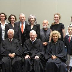 New admittee Agnes Prindiville and family with the justices.