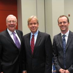 ISBA Immediate Past President John O'Brien with Levin and Perconi partner Jeffrey Martin and Gay and Lesbian Bar Association of Chicago President John Litchfield