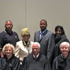 New admittee David Bonner with his family and the justices.