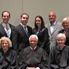 New admittee James Stathopolous with his family and the justices.