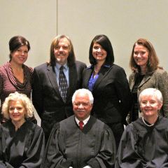 New admittee Katya Manaka with her familty and the justices.