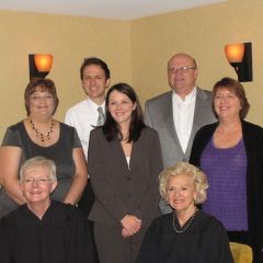 New admittee Emily Adams with her family and Justices Theis and Burke