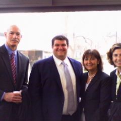  Justice Michael J. Burke, 2nd District Appellate Court; New Admittee Joseph Zeit; Judge Victoria Rossetti, Chief Judge Lake County Circuit Court; and Justice Ann B. Jorgensen, 2nd District Appellate Court 