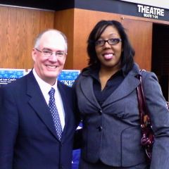 ISBA 2nd Vice President John Thies with new admittee Angelina Clarke Smith of Naperville