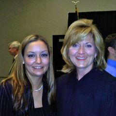 New admittee Elizabeth Johnson and Appellate Justice Mary K. O'Brien