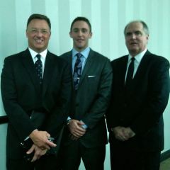 ISBA President-elect John G. Locallo, new admittee Ryan McCracken and his uncle, attorney Richard Steagall