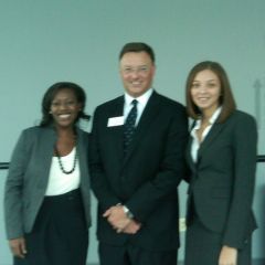 New admittee Lakeiya Maxwell, ISBA President-elect John G. Locallo and new admittee Brittney Broadnax