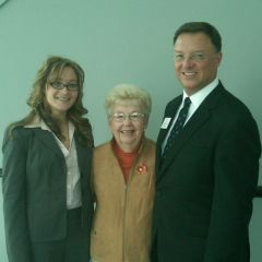 New admittee Mollie Ralph, her grandmother, Jean Ralph, and ISBA President-elect John G. Locallo