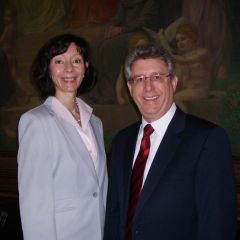 New admittee Carla G. Tolbert of St. Louis with ISBA Treasurer Carl Draper