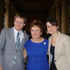 New admittee Terence Trapane, Justice Rita Garman and new admittee Isabel Rosa