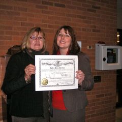 New admittee Kylee Jordan is celebrating with her mother Benny Jordan