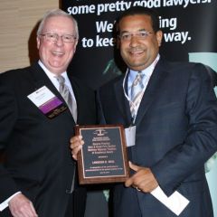 ISBA President John O'Brien and Matthew Maloney Tradition of Excellence Award winner Langdon Neal