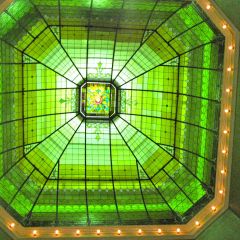 The courthouse held a celebration in December to mark the restoration of the stained-glass dome.