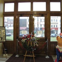 The doors in the Lincoln Wing were replaced after someone accidentally drove through them.