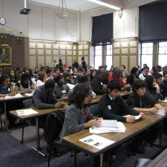 The high school students and teachers were treated to lunch from Sweet Baby Ray's.