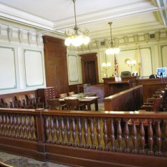 Courtroom 200 is a smaller version of Courtroom 300.