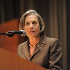 Congresswoman Jan Schakowsky spoke of her own recent travels to Haiti after the disaster.