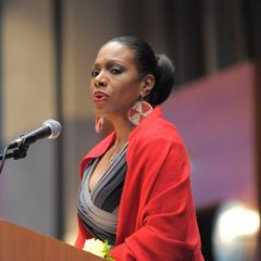 Mistress of Ceremonies, Television and Film Personality Sheryl Lee Ralph, welcomes the attendees.