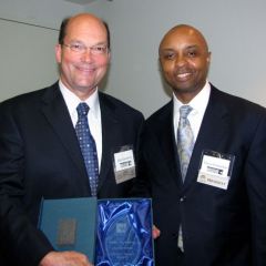 IBF Treasurer and charter member James Lestikow and IBF President Vince Cornelius