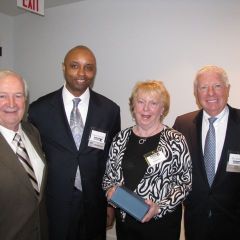 Charter members Thomas Killarney (left) and Eileen Killarney (second from right) with Vince Cornelius and David Sosin